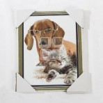 (EPF0022) MDF Dog and Cat Hanging Plaque